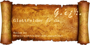 Glattfelder Éda névjegykártya
